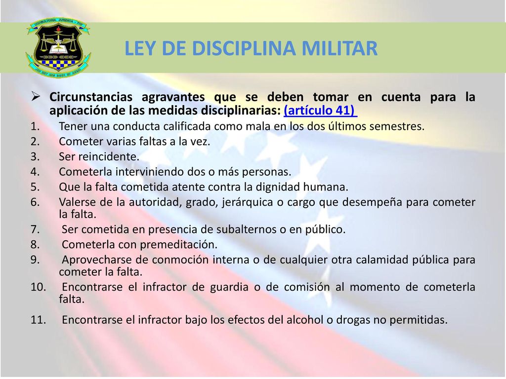 LEY DE DISCIPLINA MILITAR. ppt video online descargar